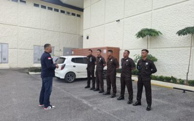 Kegiatan Apel Pagi Anggota Security PT. Nagoya Tangkas