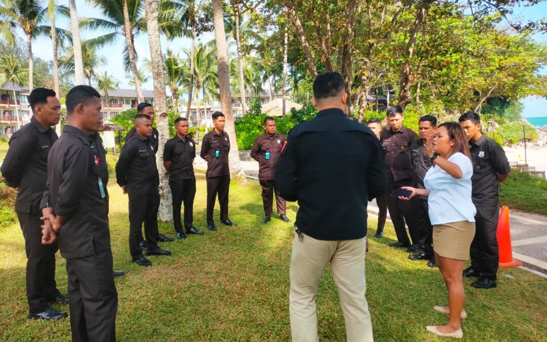 Anggota Security PT. Nagoya Tangkas melakukan Drill Fire Safety – Bintan